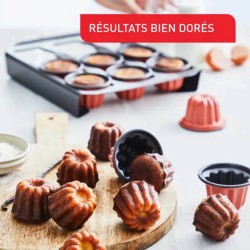TEFAL CREABAKE 3 moules à cannelés 7,4 cm J3059004